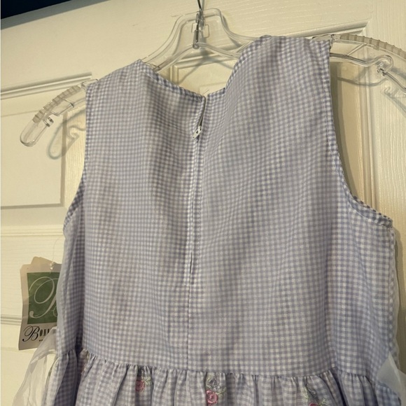 NWT! Bonnie Jean Purple Checkered Floral Dress - Size 14💛 - Picture 5 of 8